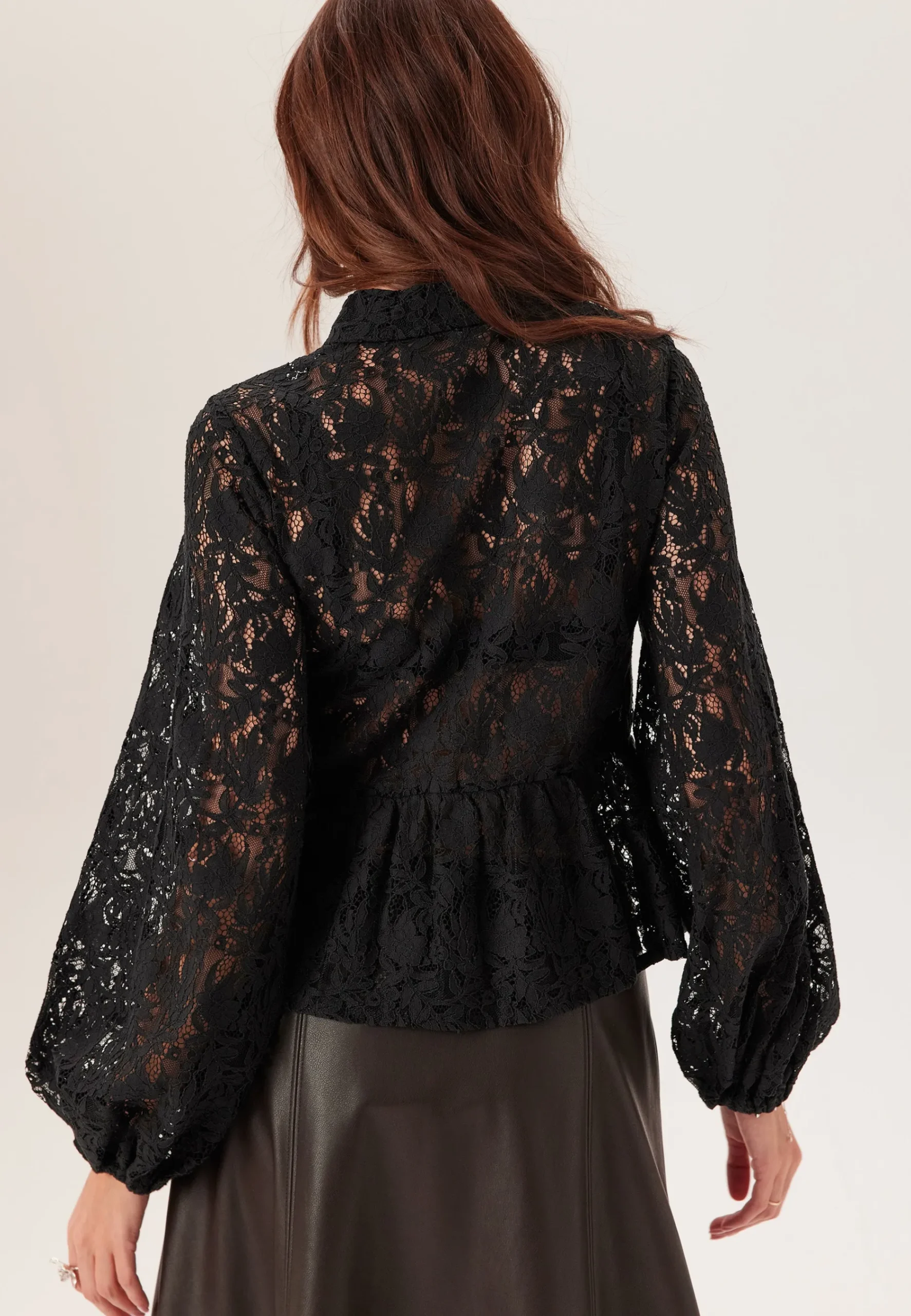 Lace Peplum Blouse