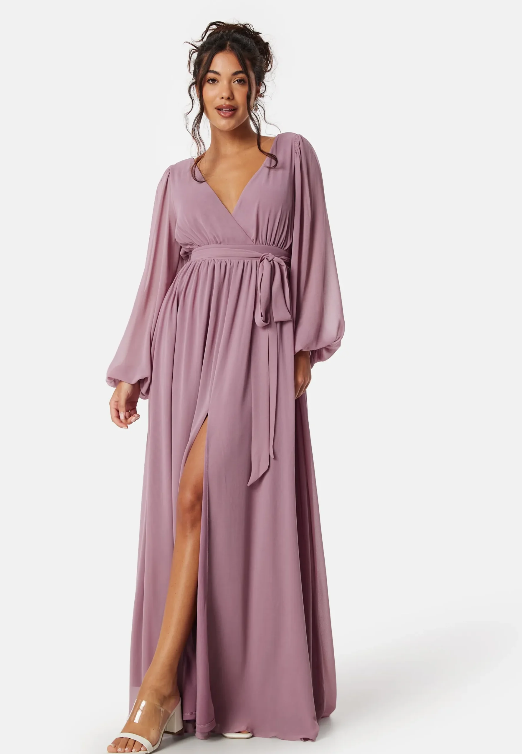 Long Sleeve Chiffon Dress