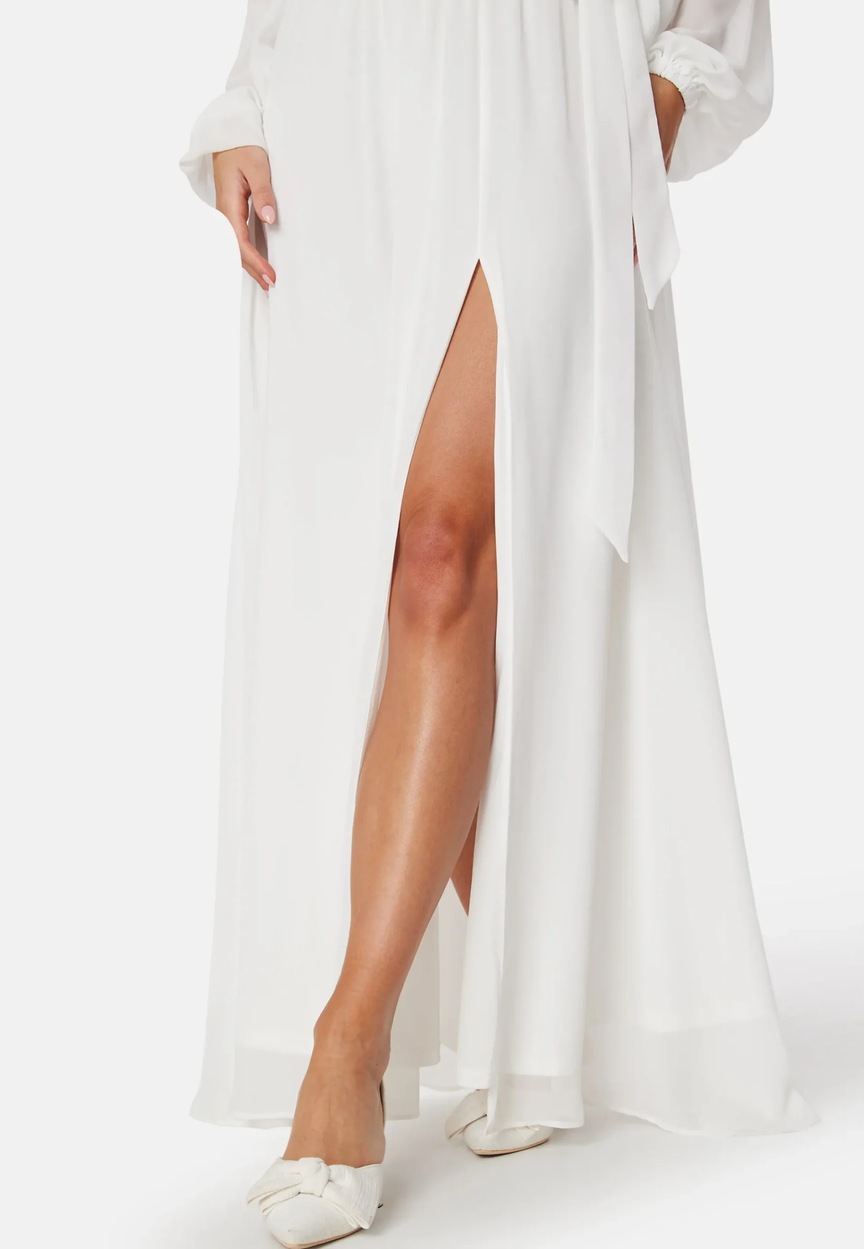 Long Sleeve Chiffon Maxi Dress