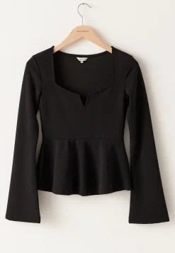 Long Sleeve Peplum Top