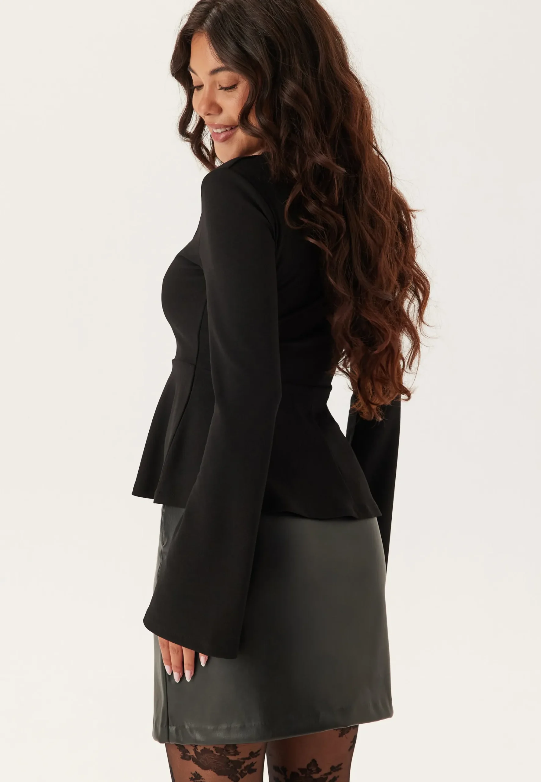 Long Sleeve Peplum Top