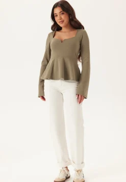 Long Sleeve Peplum Top