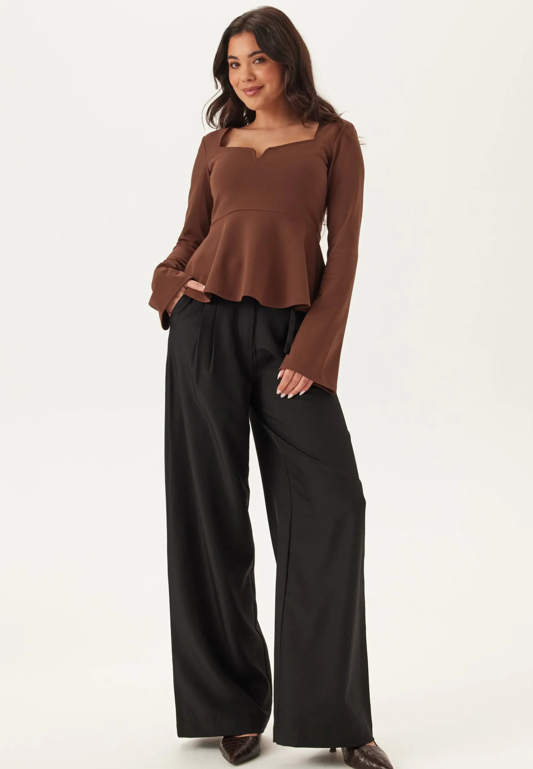 Long Sleeve Peplum Top