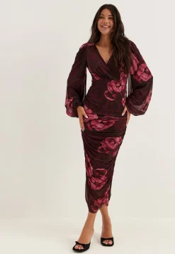 Mesh Wrap Ankle Dress