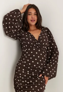 Mesh Wrap Ankle Dress