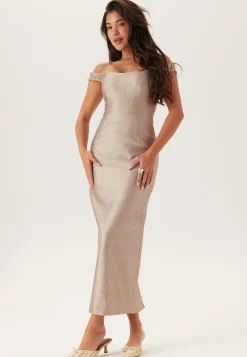 Mindy Bardot Ruffle Midi