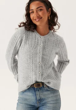 Objflora Re Ls Knit Button Cardigan