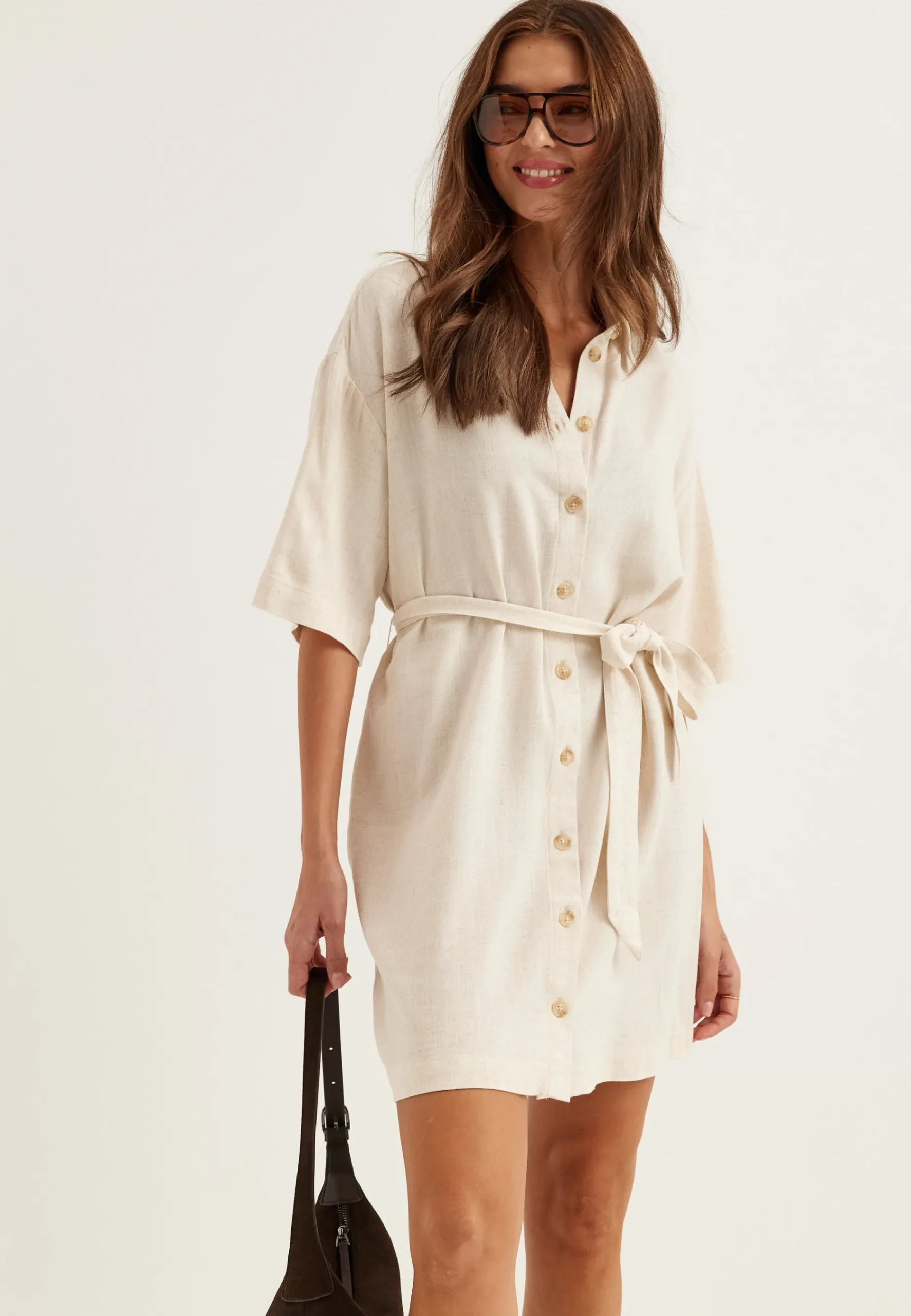 Objsanne 2/4 LO SHIRT DRESS NOOS