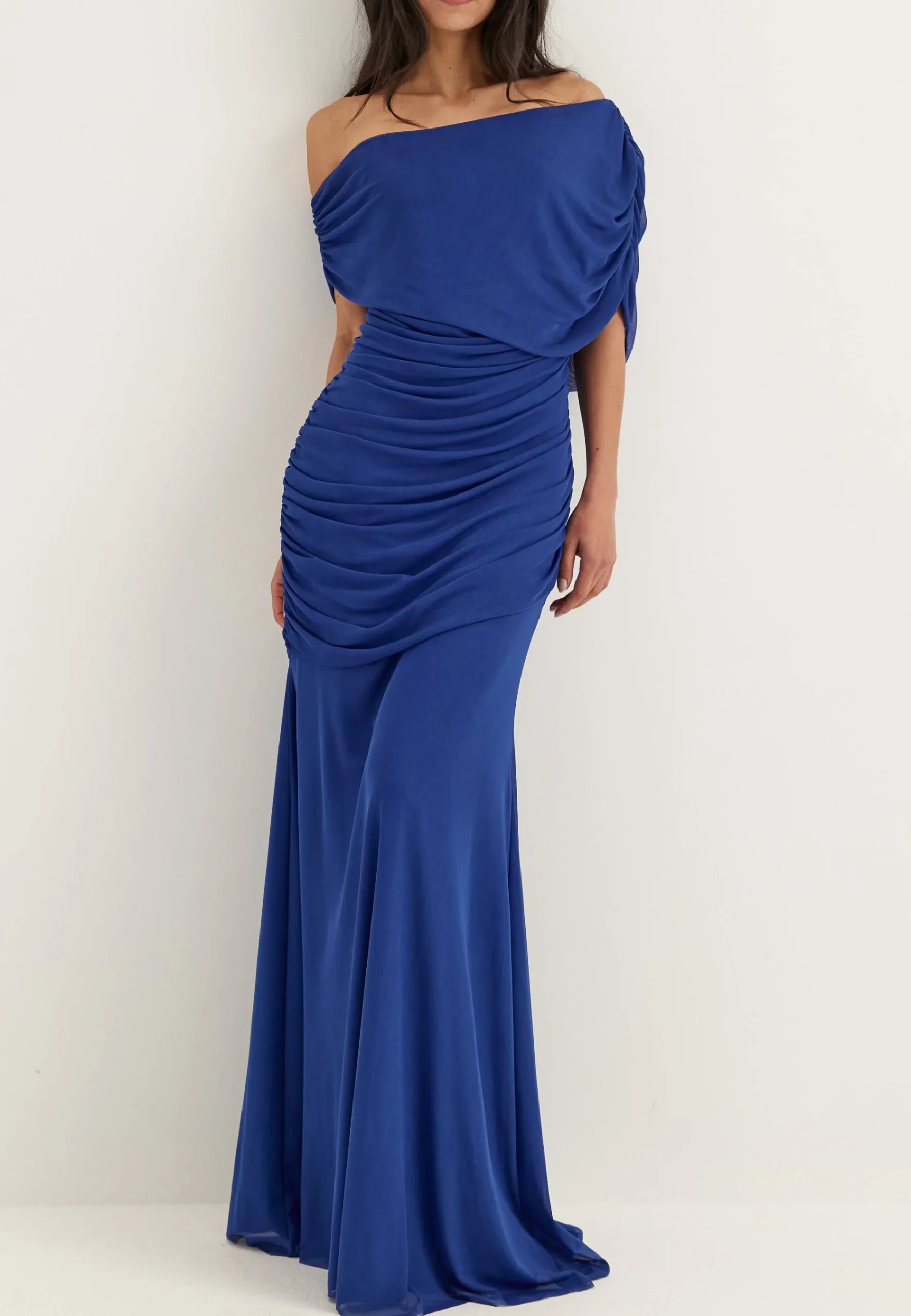 Off Shoulder Mesh Gown