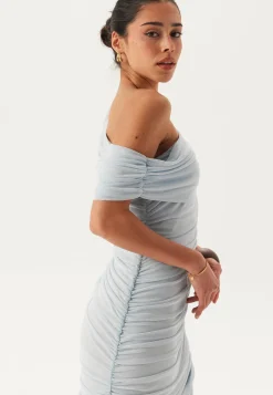 Off Shoulder Mesh Gown