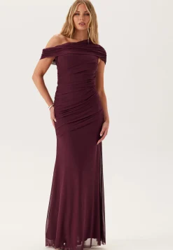 Off Shoulder Mesh Gown