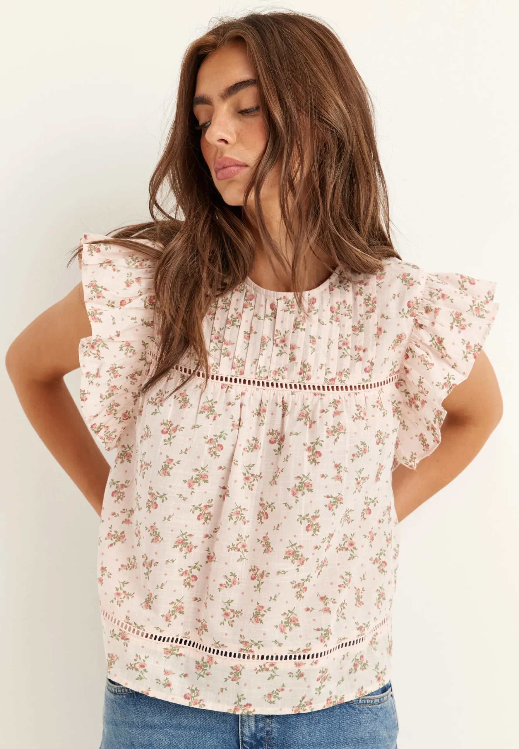Onlasha Sl Frill O-neck Top