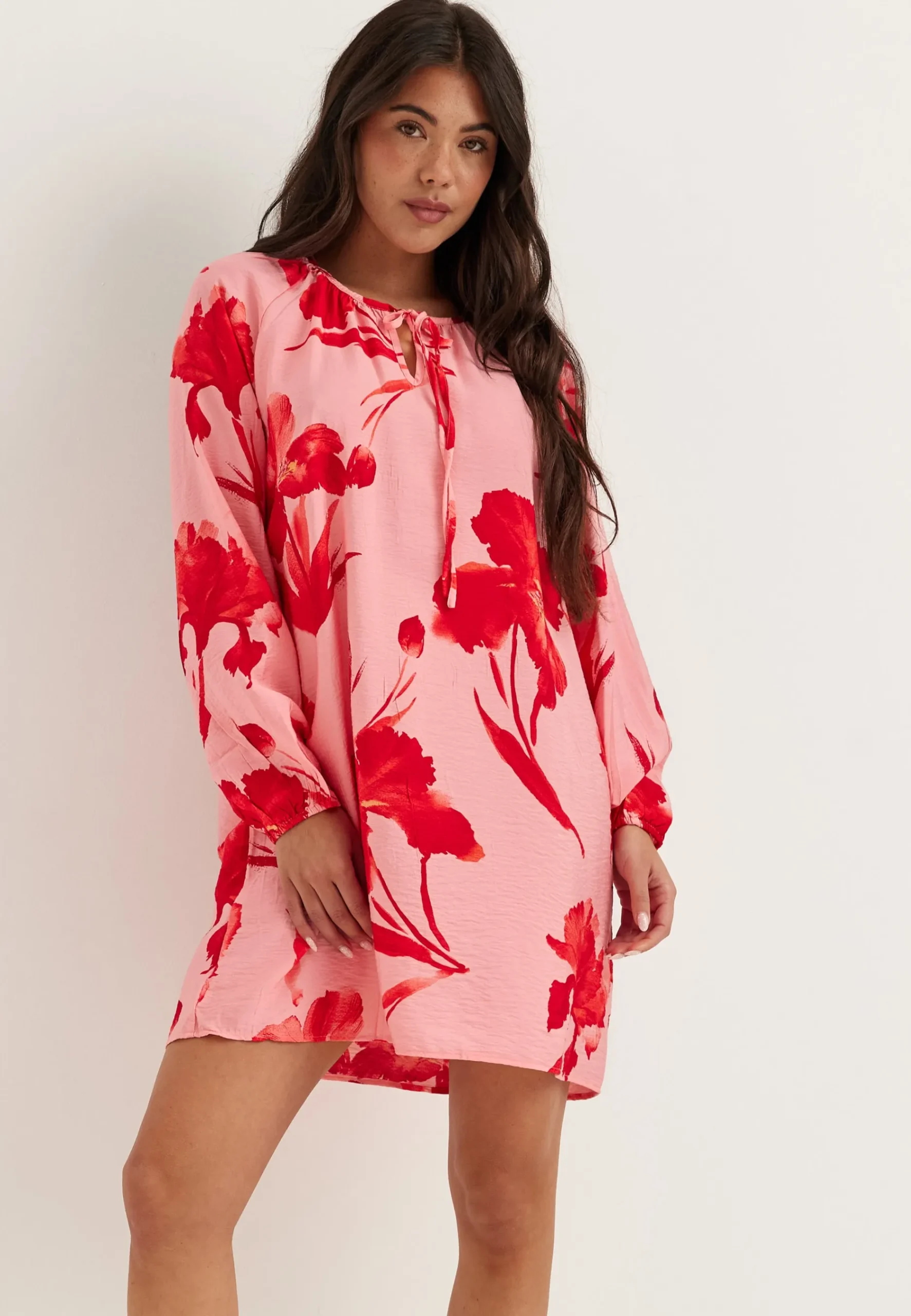 Onlhyaci L/S STRING SHORT DRESS