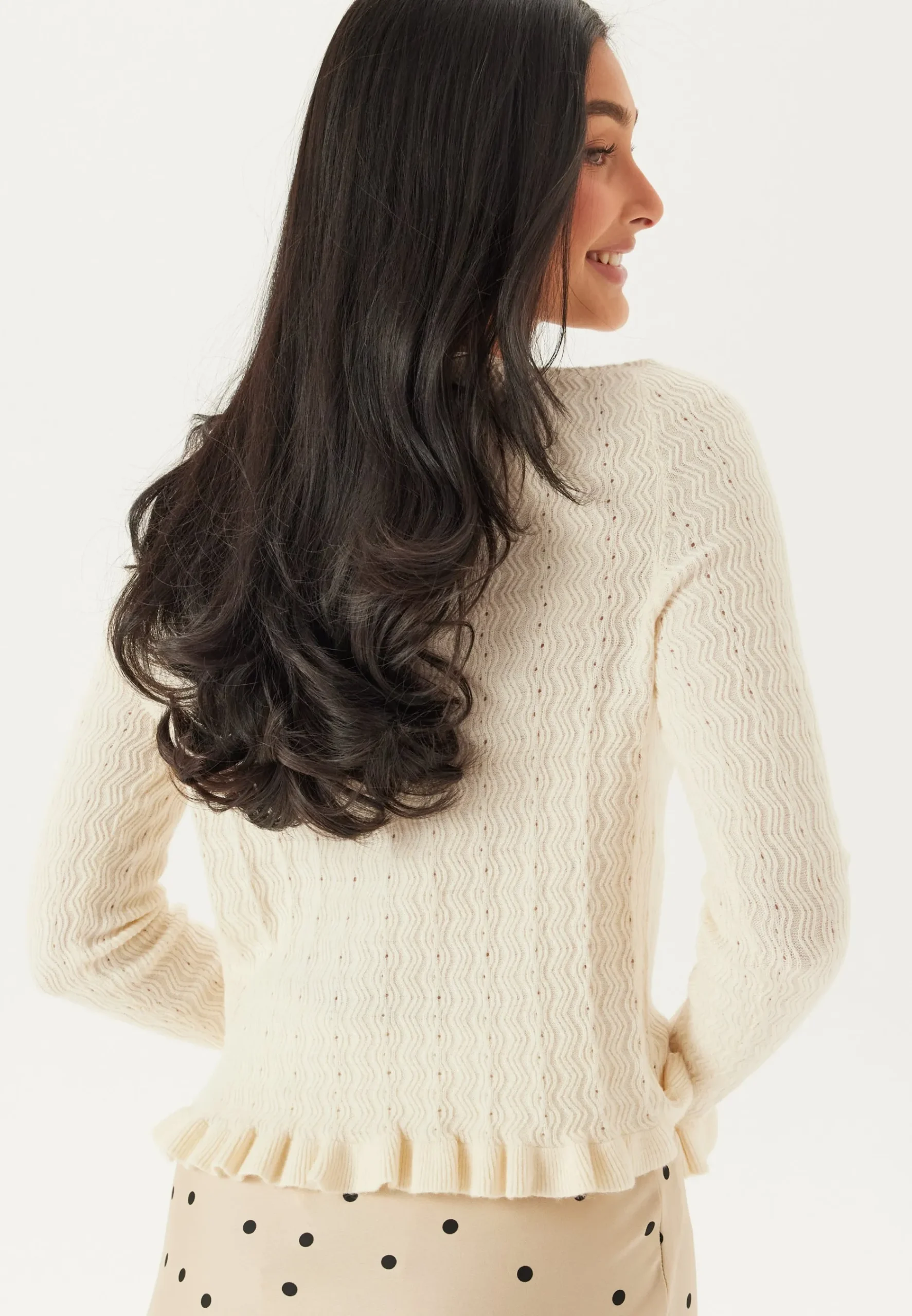 Onlibi Ls O-neck Frill Cardi