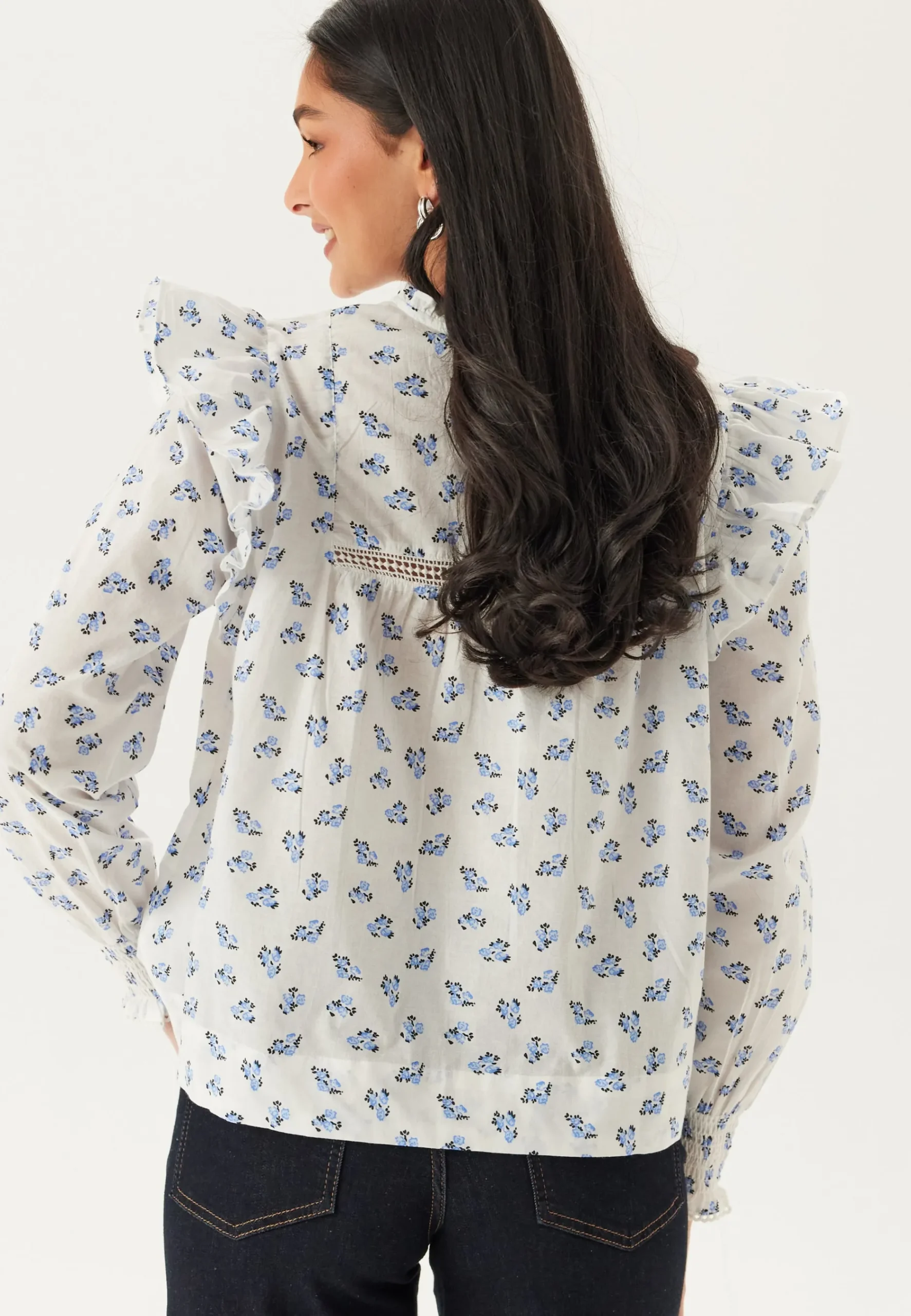Onlidris Ls Frill Tape Top