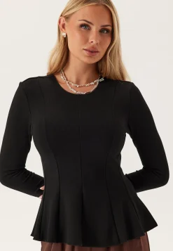 Onlkenya L/S PEPLUM TOP JRS PE