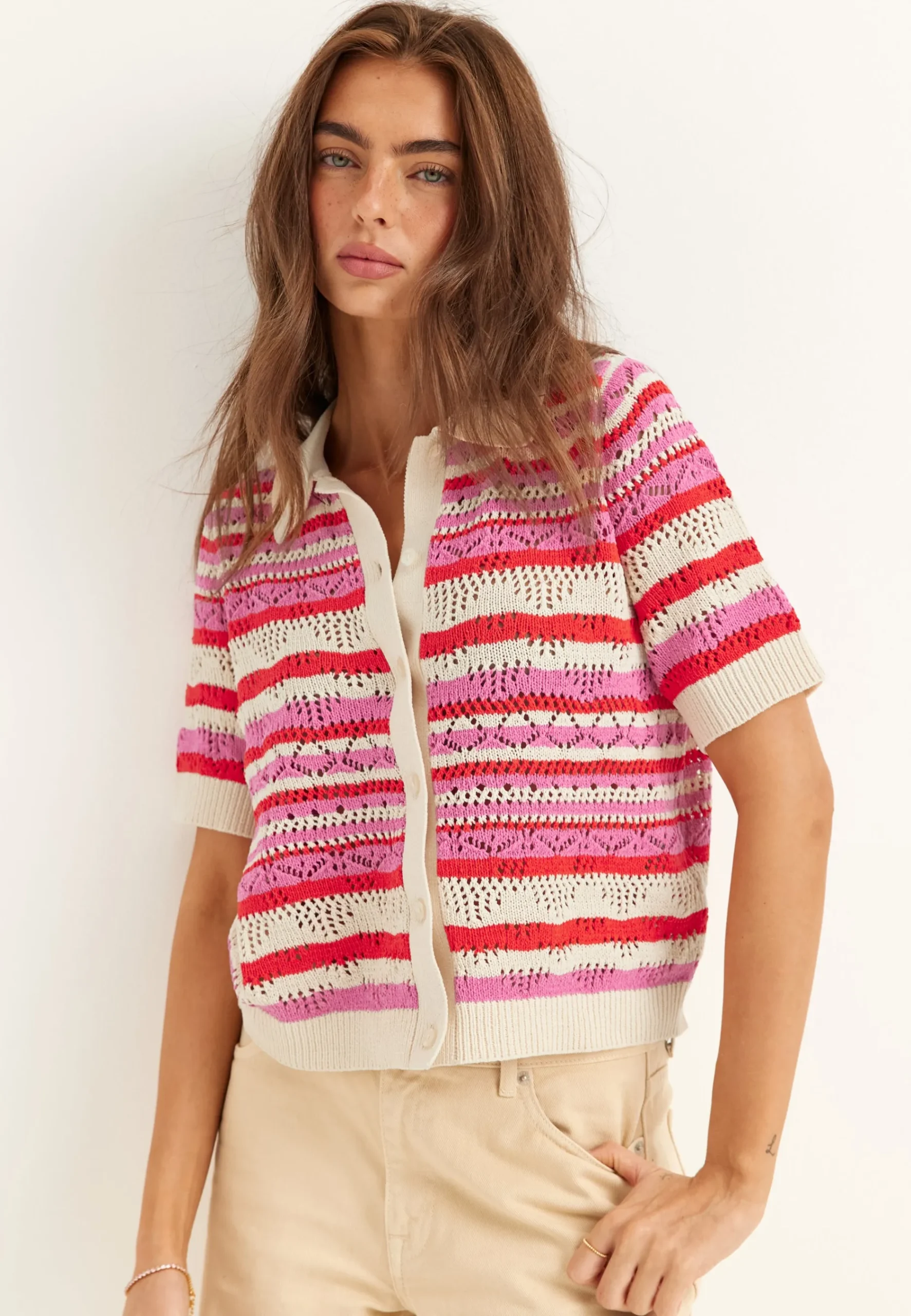 Onllula Polo S/S CARDIGAN KNT