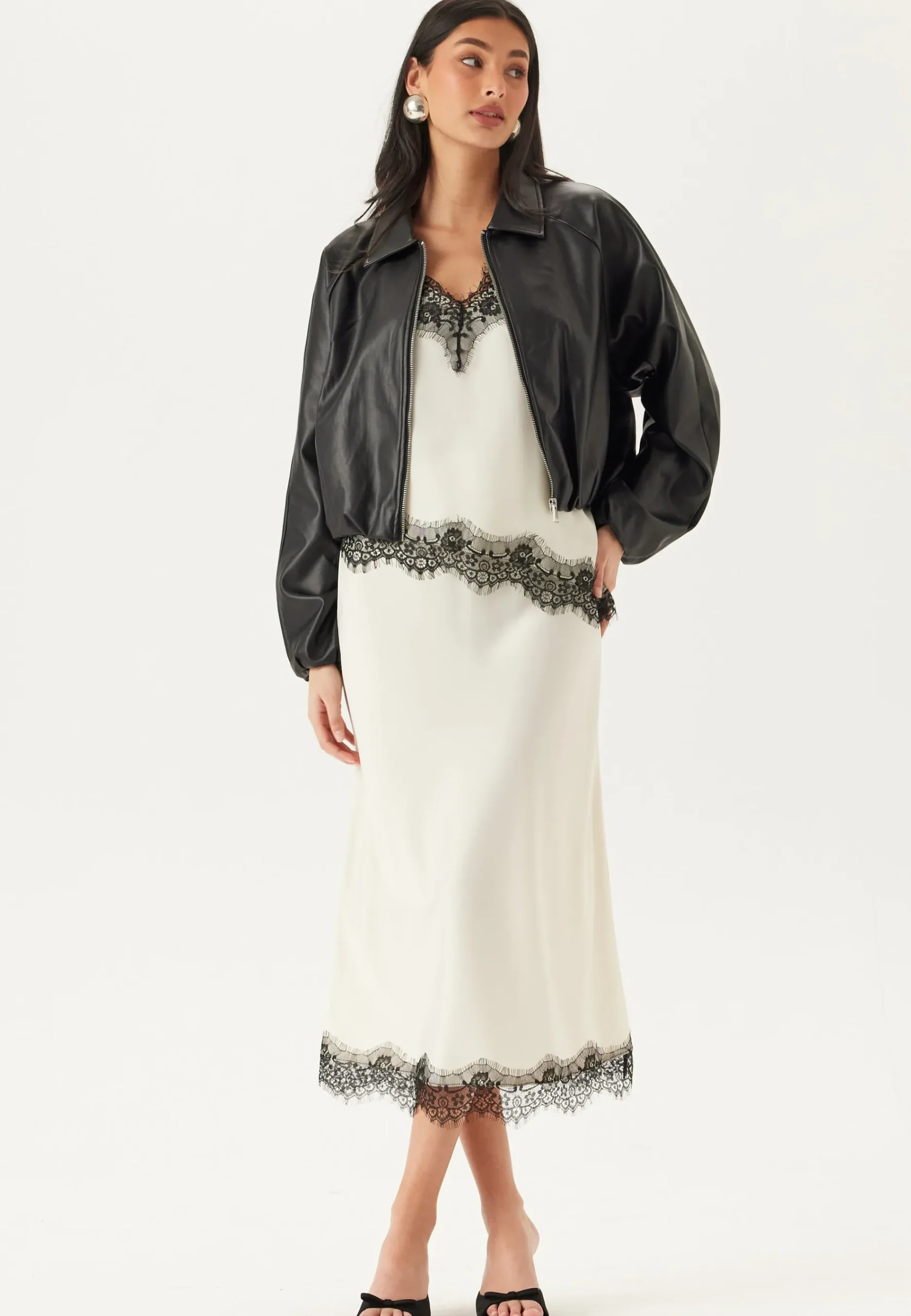 Onlsaramy Faux Leather Bomber