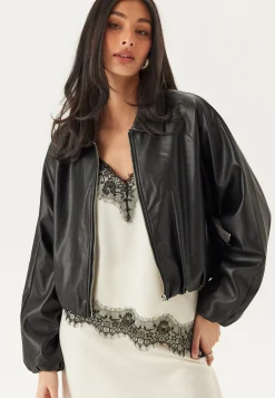 Onlsaramy Faux Leather Bomber