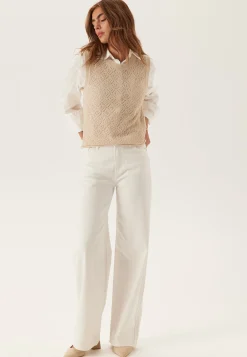 Onlsunny Sl Pointelle Top Knt