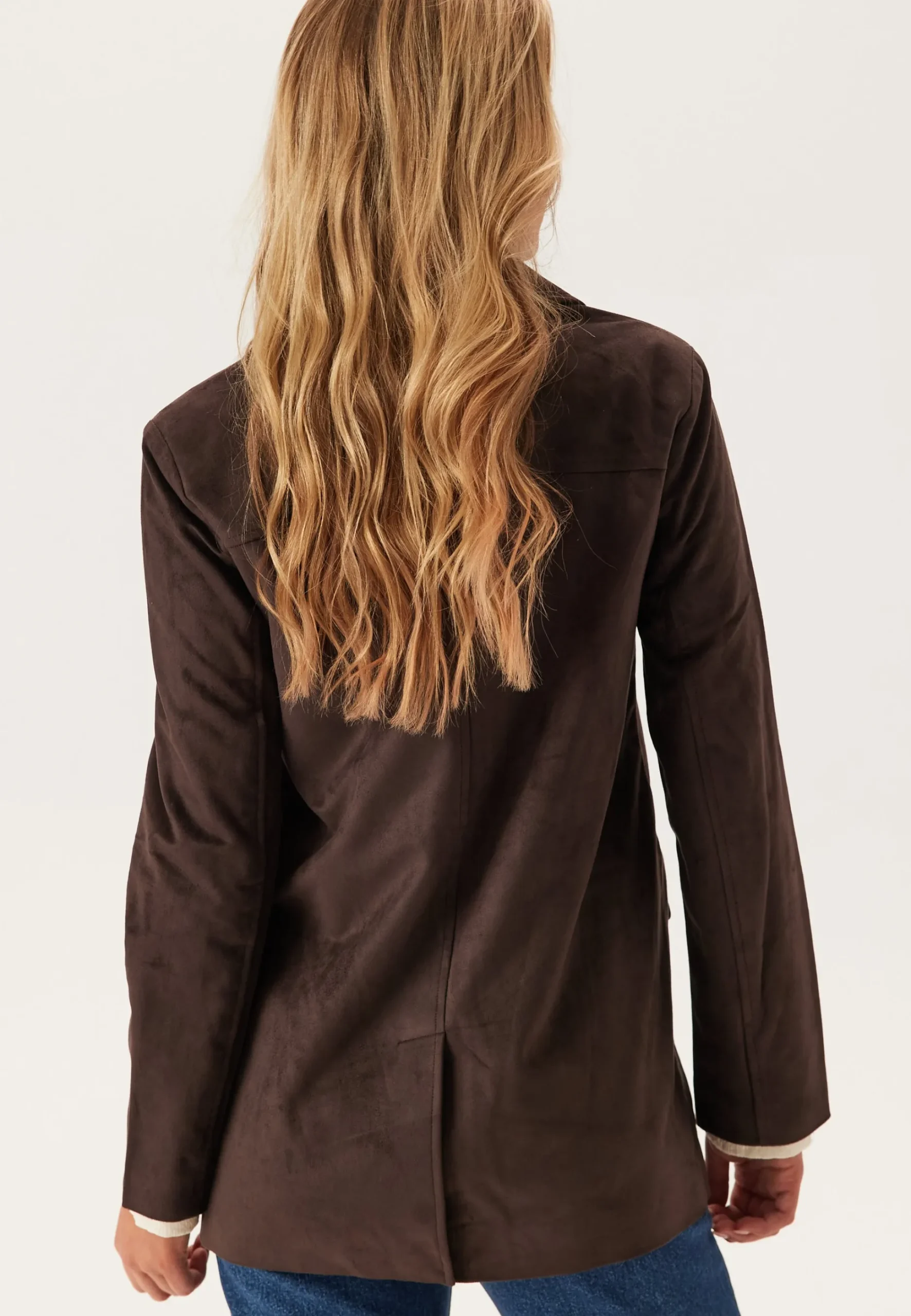 Onltulip Faux Suede Blazer Coa