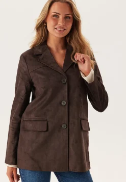 Onltulip Faux Suede Blazer Coa