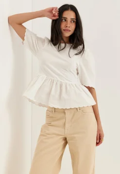 Onlveronika Life S/S MIX PEPLUM TOP