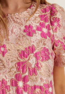 Pcamelia Ss Jaquard Top