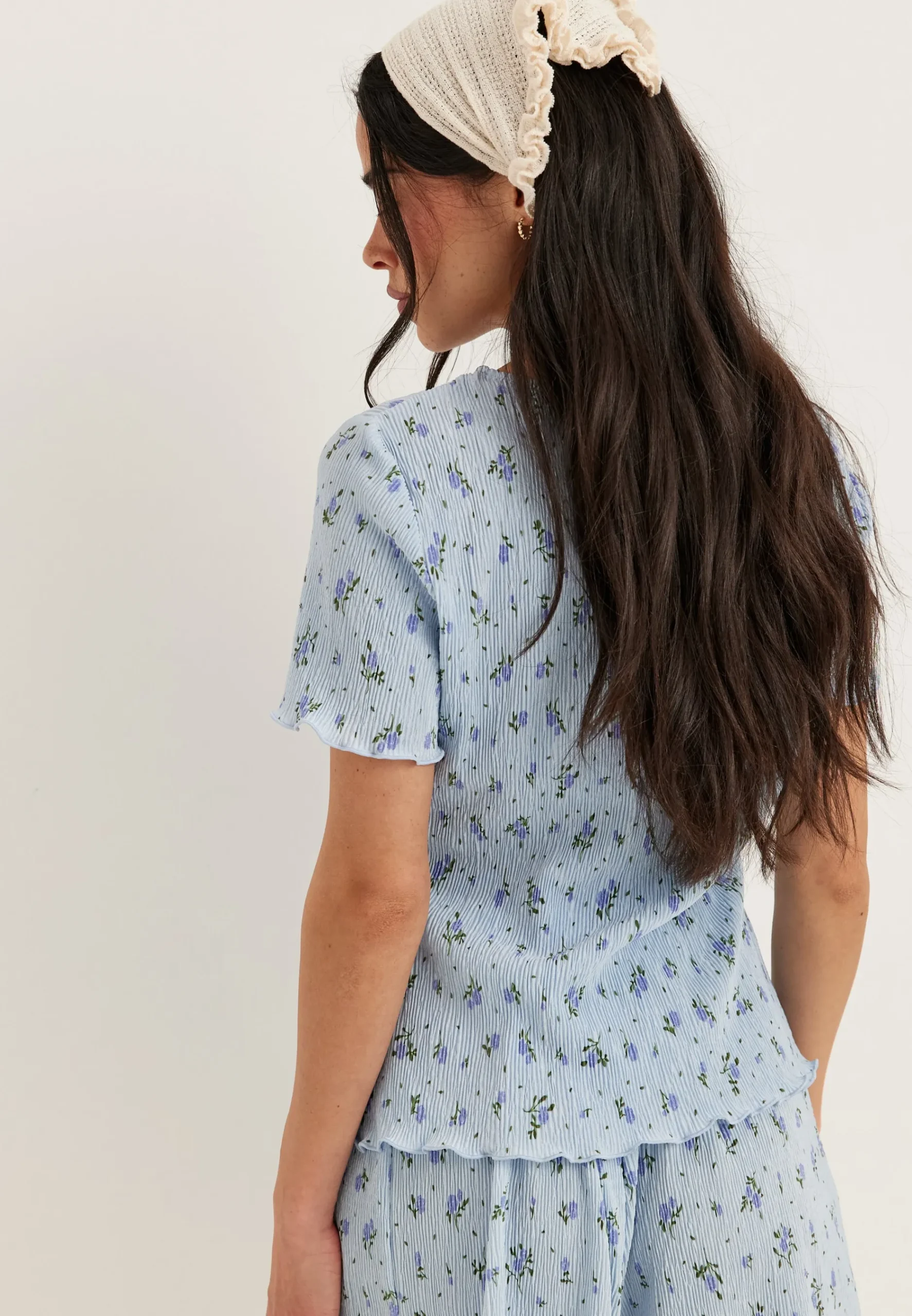 Pcflora Ss O-neck Top Jrs