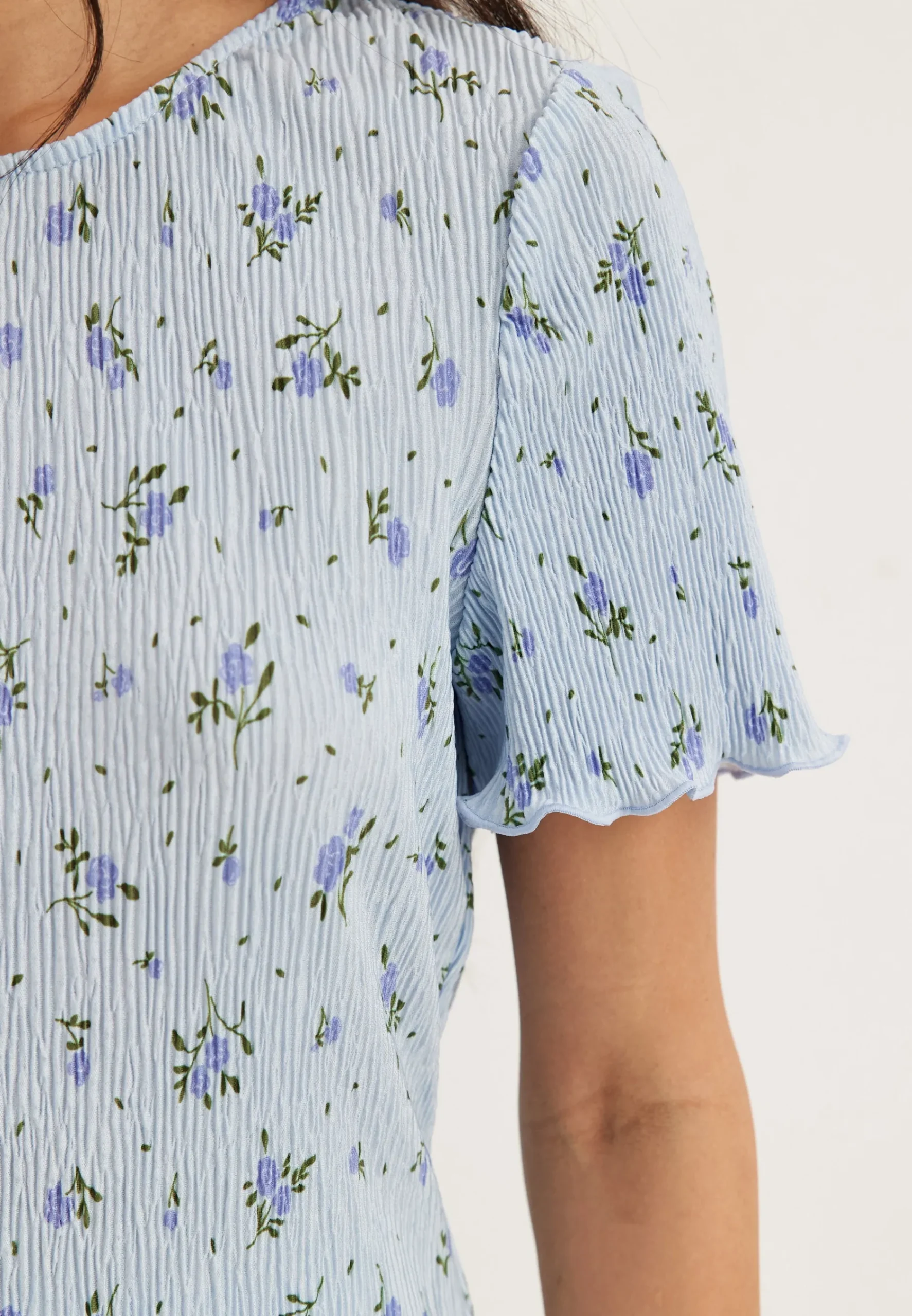 Pcflora Ss O-neck Top Jrs