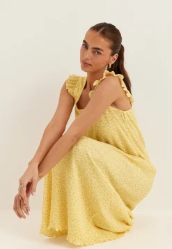Pcflora Strap Flounce Dress