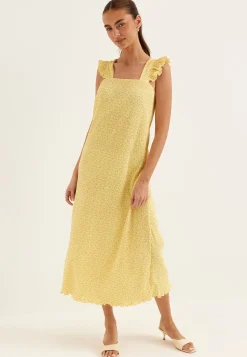 Pcflora Strap Flounce Dress