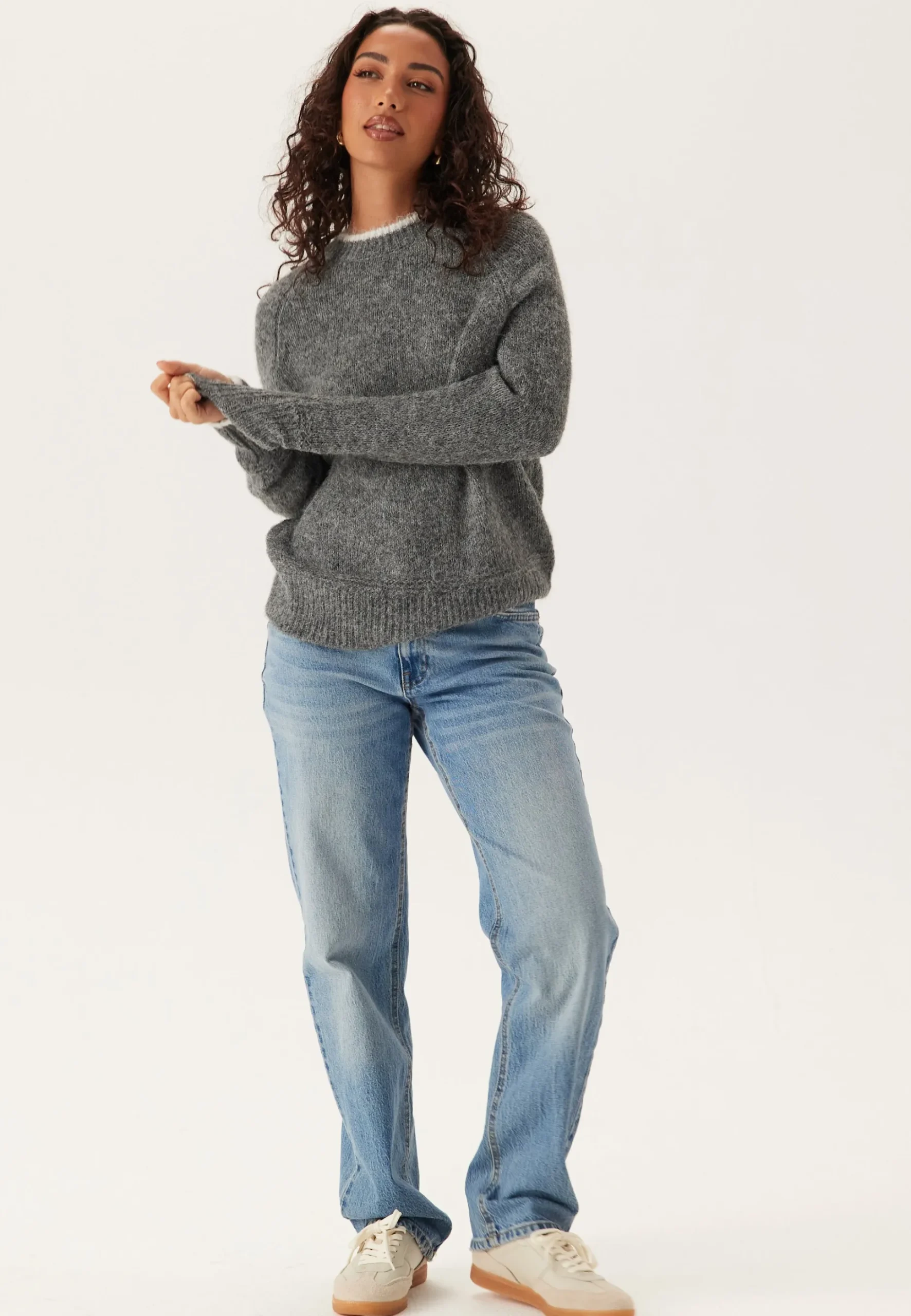 Pcivy Ls O-neck Contrast Knit