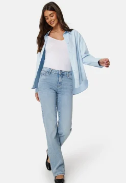 Pckelly Mid Waist Straight Jeans