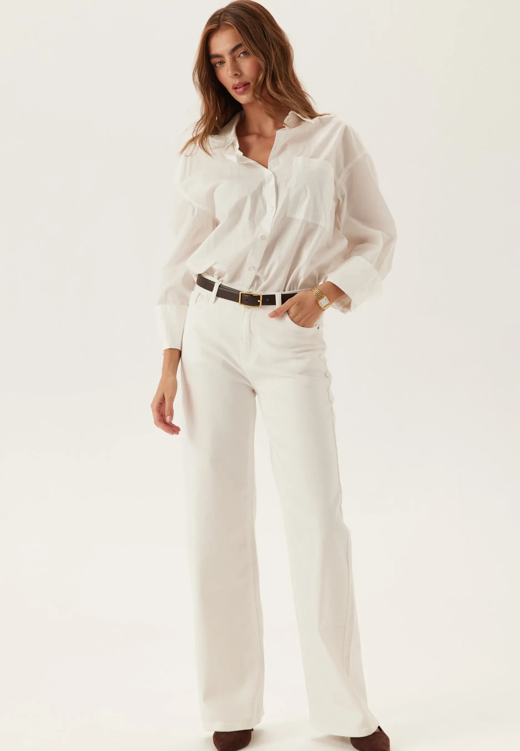 Pcsilke Mw Wide Colered Jeans