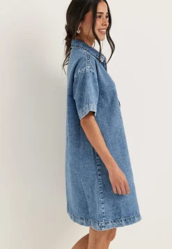Pcsky Ss A-shape Denim Dress NOOS