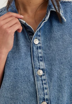 Pcsky Ss A-shape Denim Dress NOOS