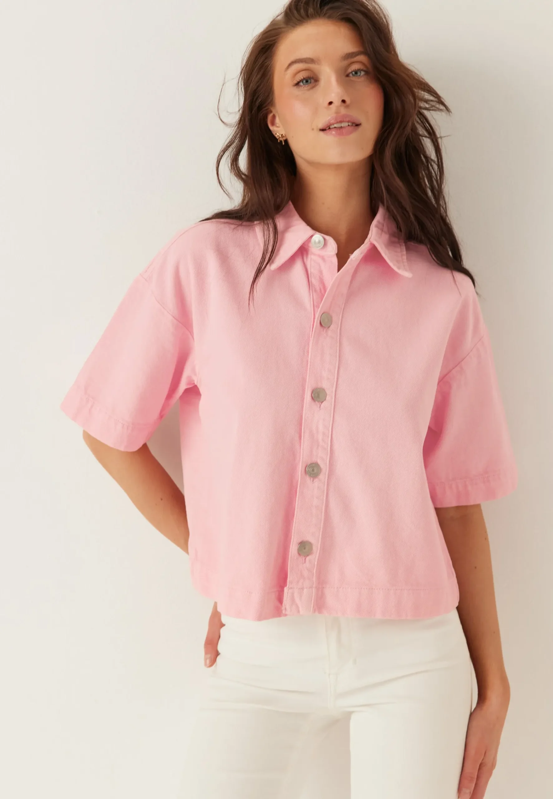 Pcsky Ss A-shape Denim Top