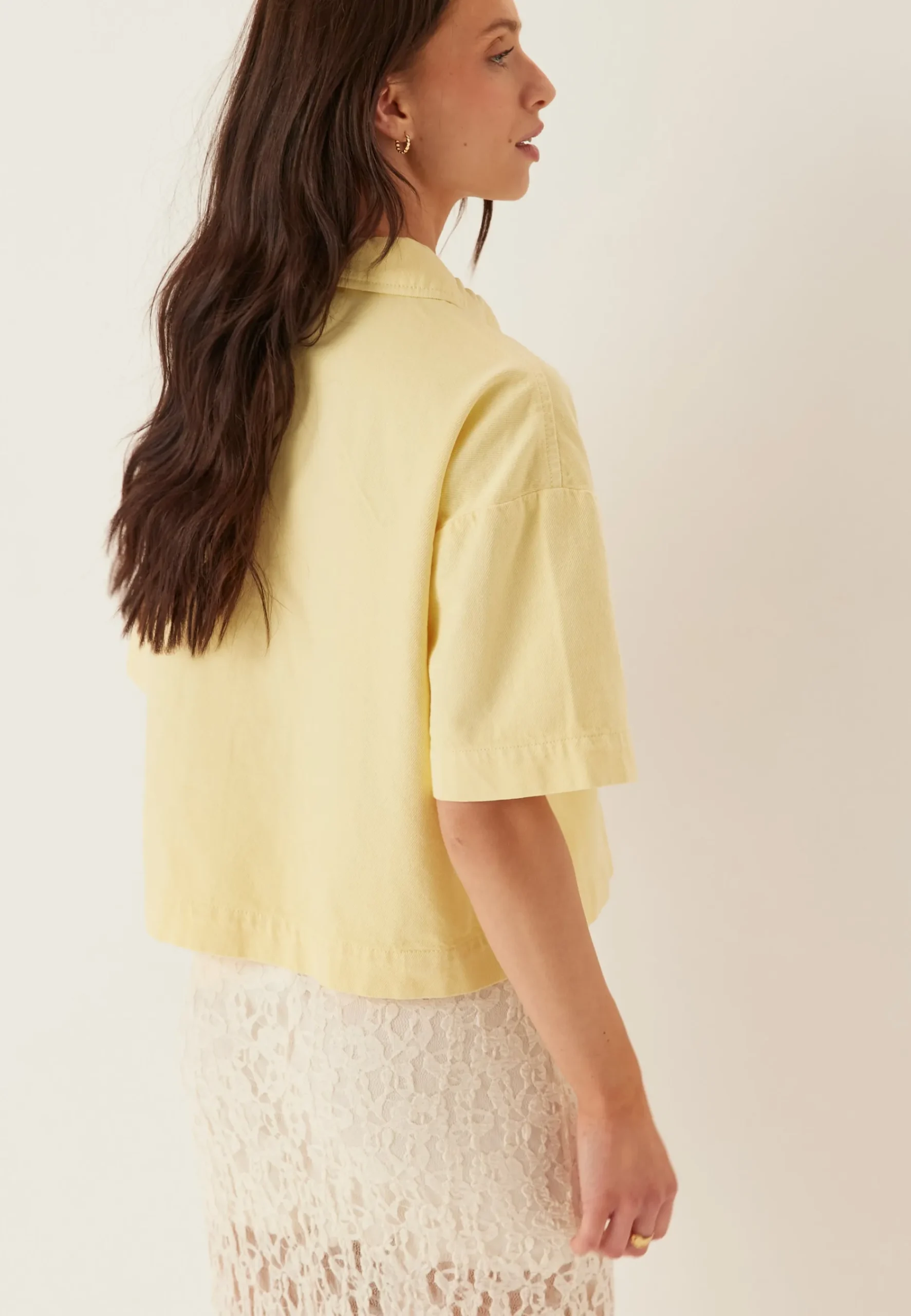Pcsky Ss A-shape Denim Top