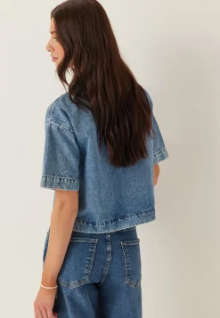 Pcsky Ss A-shape Denim Top