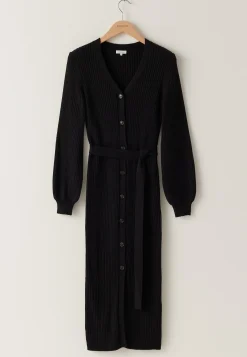 Rib Knitted Cardigan Dress