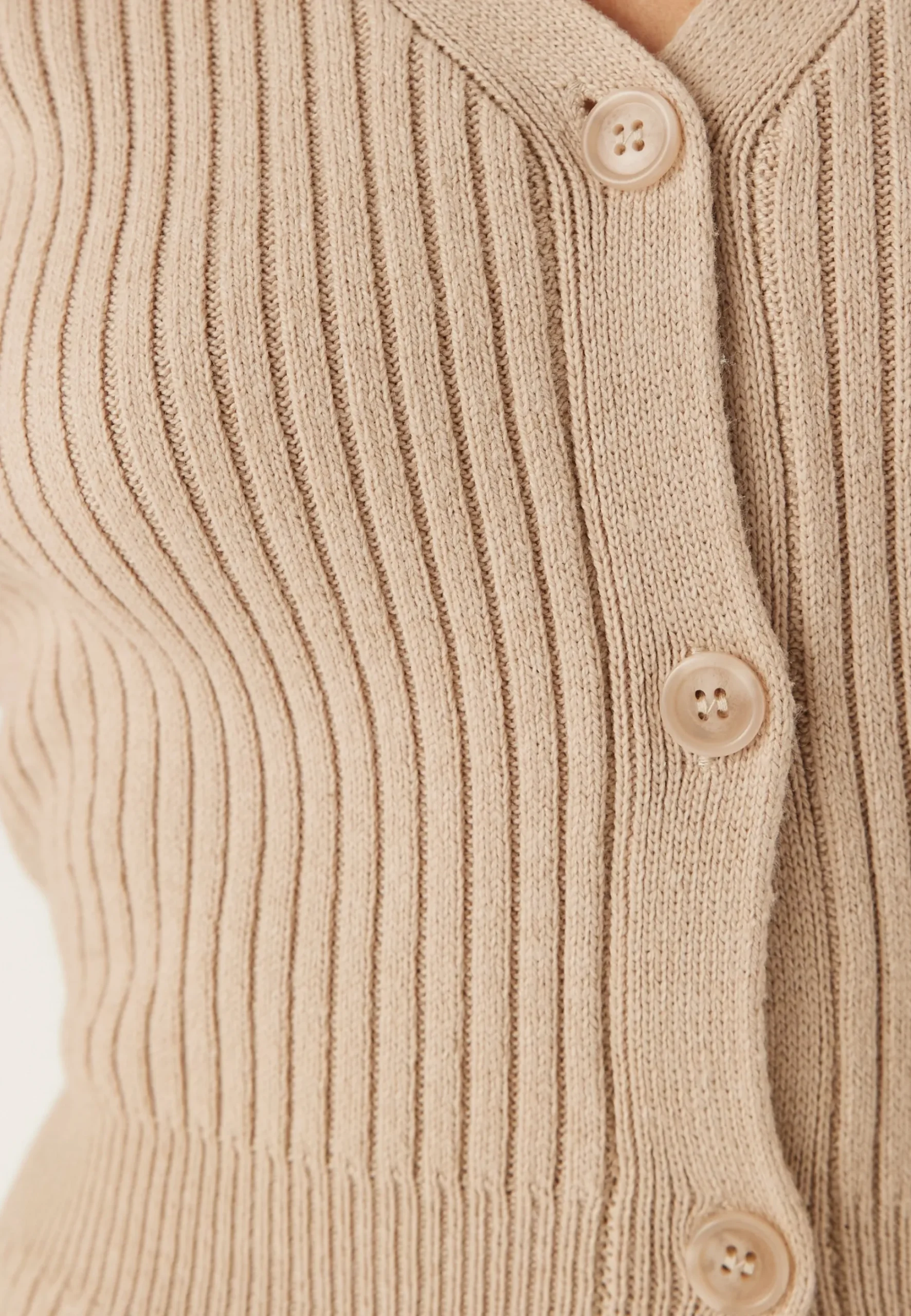 Rib Knitted Cardigan Dress