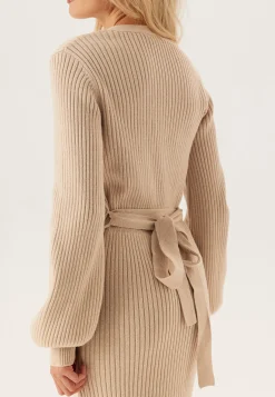 Rib Knitted Cardigan Dress