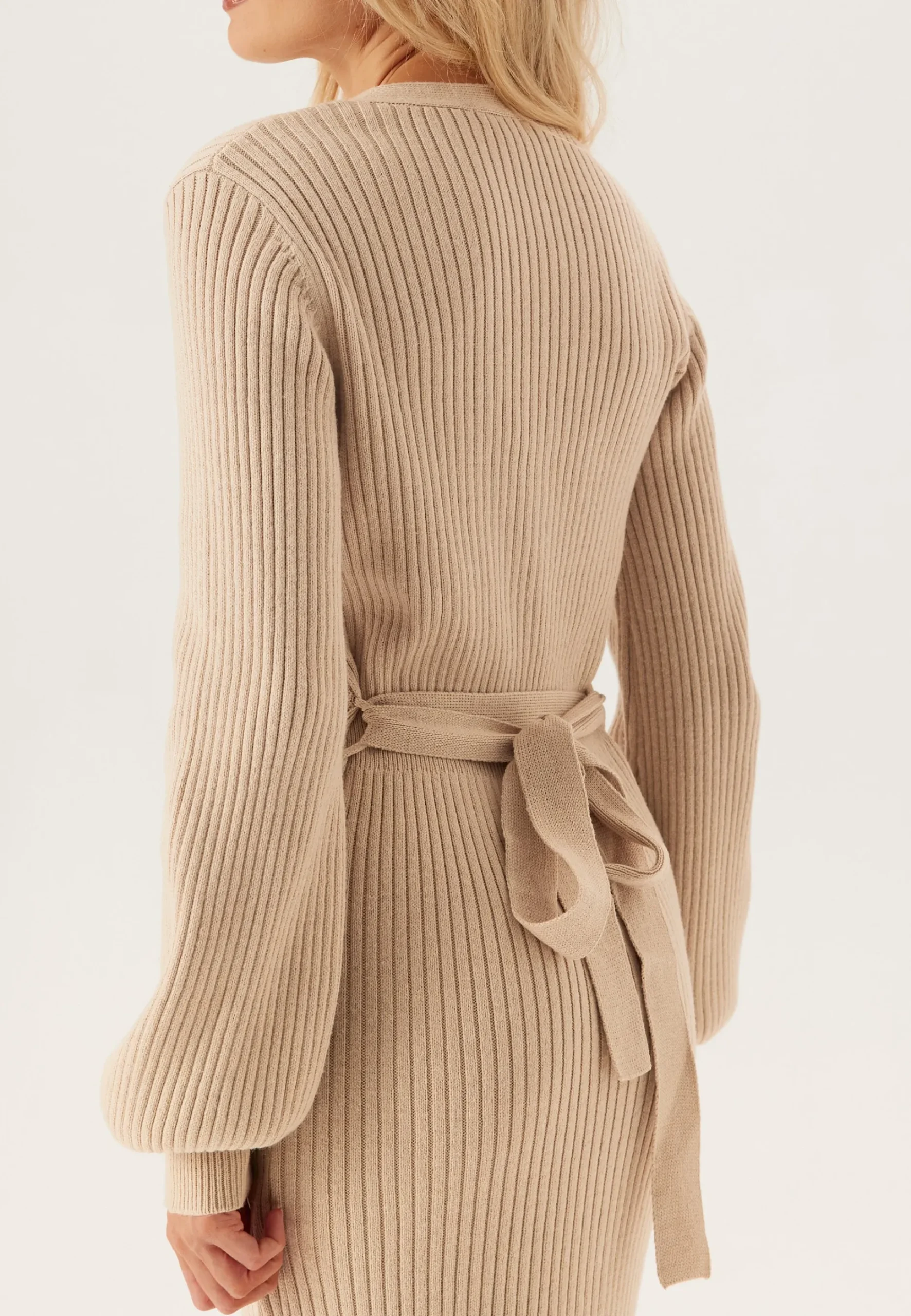 Rib Knitted Cardigan Dress