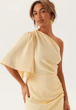 Ruched One Shoulder Midi Dress
