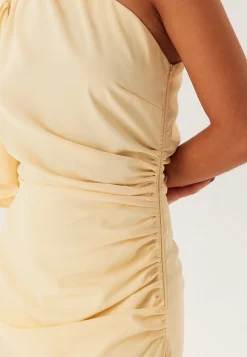 Ruched One Shoulder Midi Dress