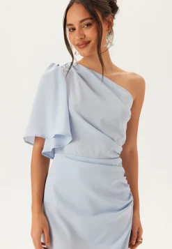 Ruched One Shoulder Midi Dress