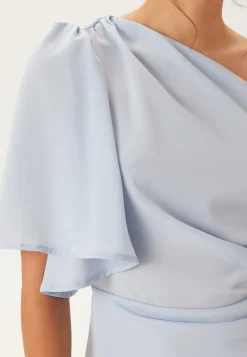 Ruched One Shoulder Midi Dress