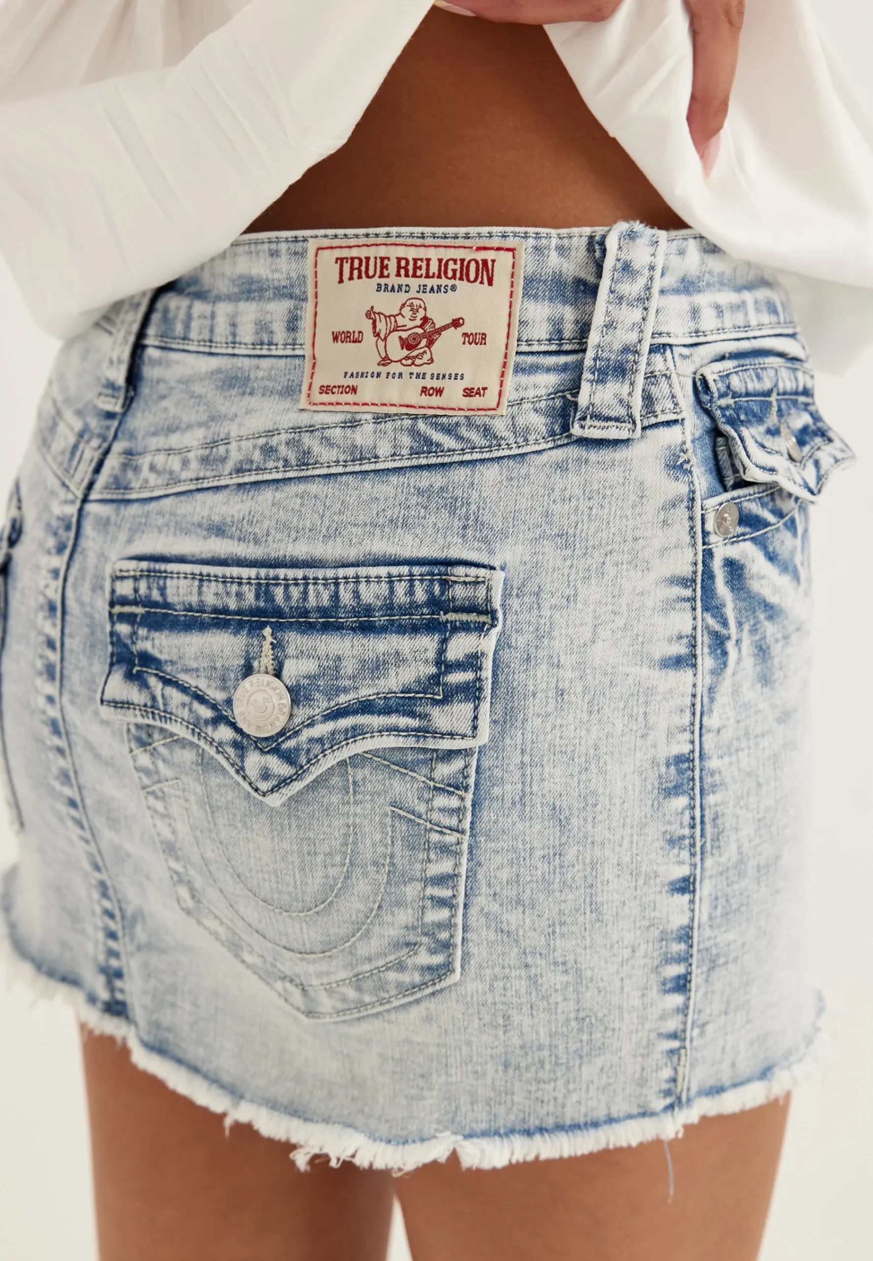 Sadie Mini Denim Skirt Flap