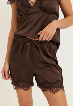 Satin Lace Shorts